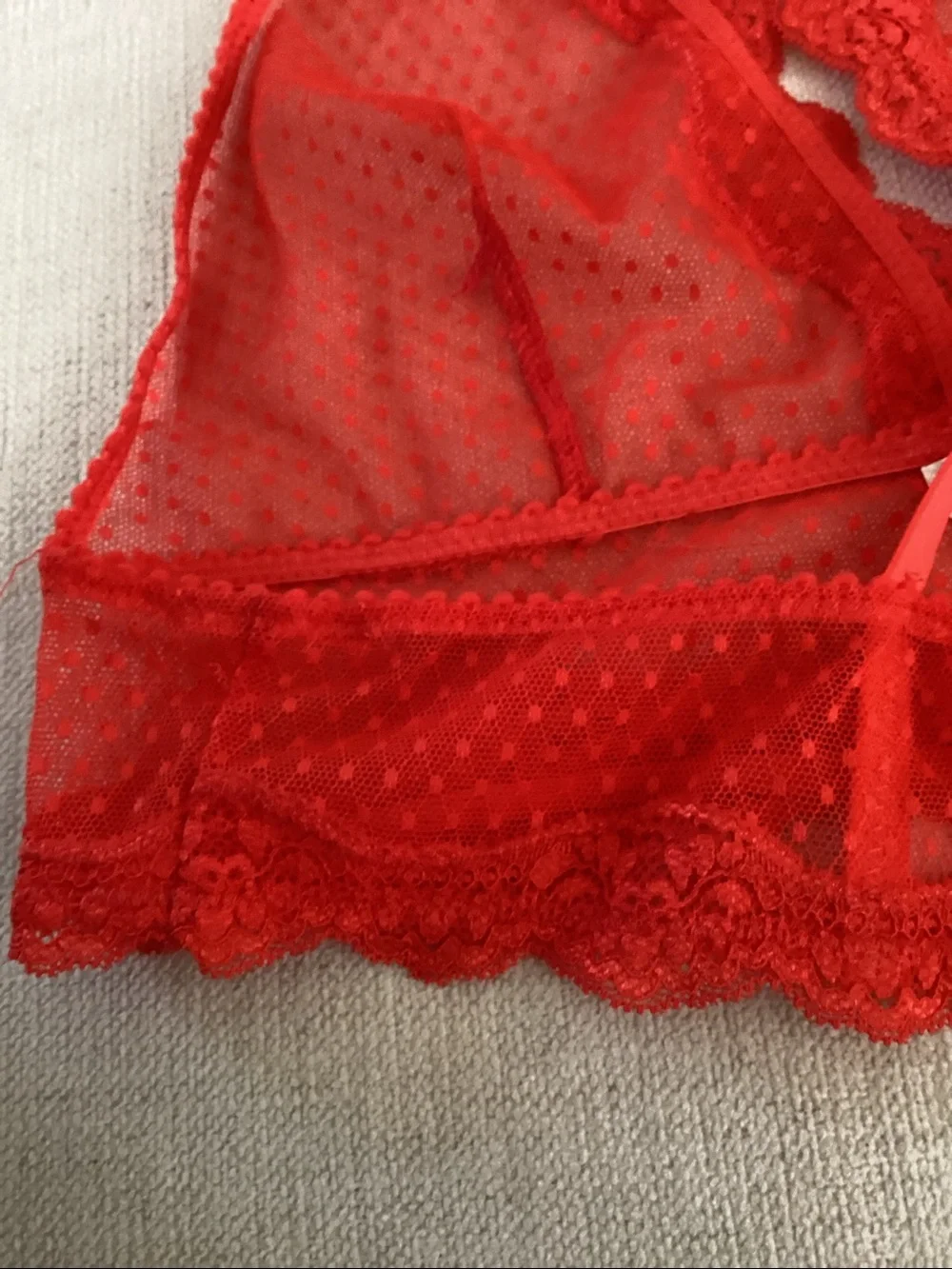 Free People Intimately FP Midweek Longline Bralette, Red, size Large, NWT